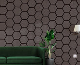 Acoustic Wall Hexagon Panels 570mm x 700mm Smoked Oak